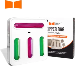 | Bag Storage Organizer for Kitchen Drawer | Storage Bag Organizer | Baggie Organizer for drawer | Plastic bag Holder for Drawer | Kitchen Drawer Organizer for Sandwich bags