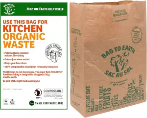 -Kitchen Food Waste Bag, Set of 2 - Compostable, Leak-Resistant, 3.0 Gallons, 60 Count