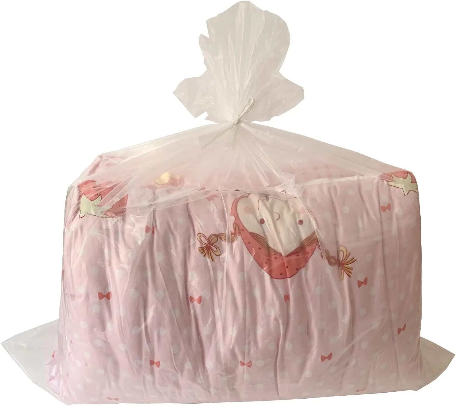 10 Pack 32 * 47 inches 2 Mil Large Flat Clear Big Dustproof Moistureproof Plastic Storage Bags, Perfect for Clothes and Big Plush Toys Luggage, Blanket, Duvets,Pillows, Reusable (10 Bags 10 Ties)