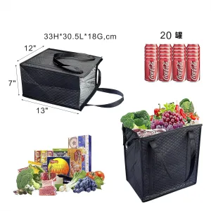 10 Pack Insulated Reusable Grocery Bags Large Capacity Thermal Cooler Tote Bags with Zippers Non-Woven Fabric for Shopping Picnic Lunch Delivery