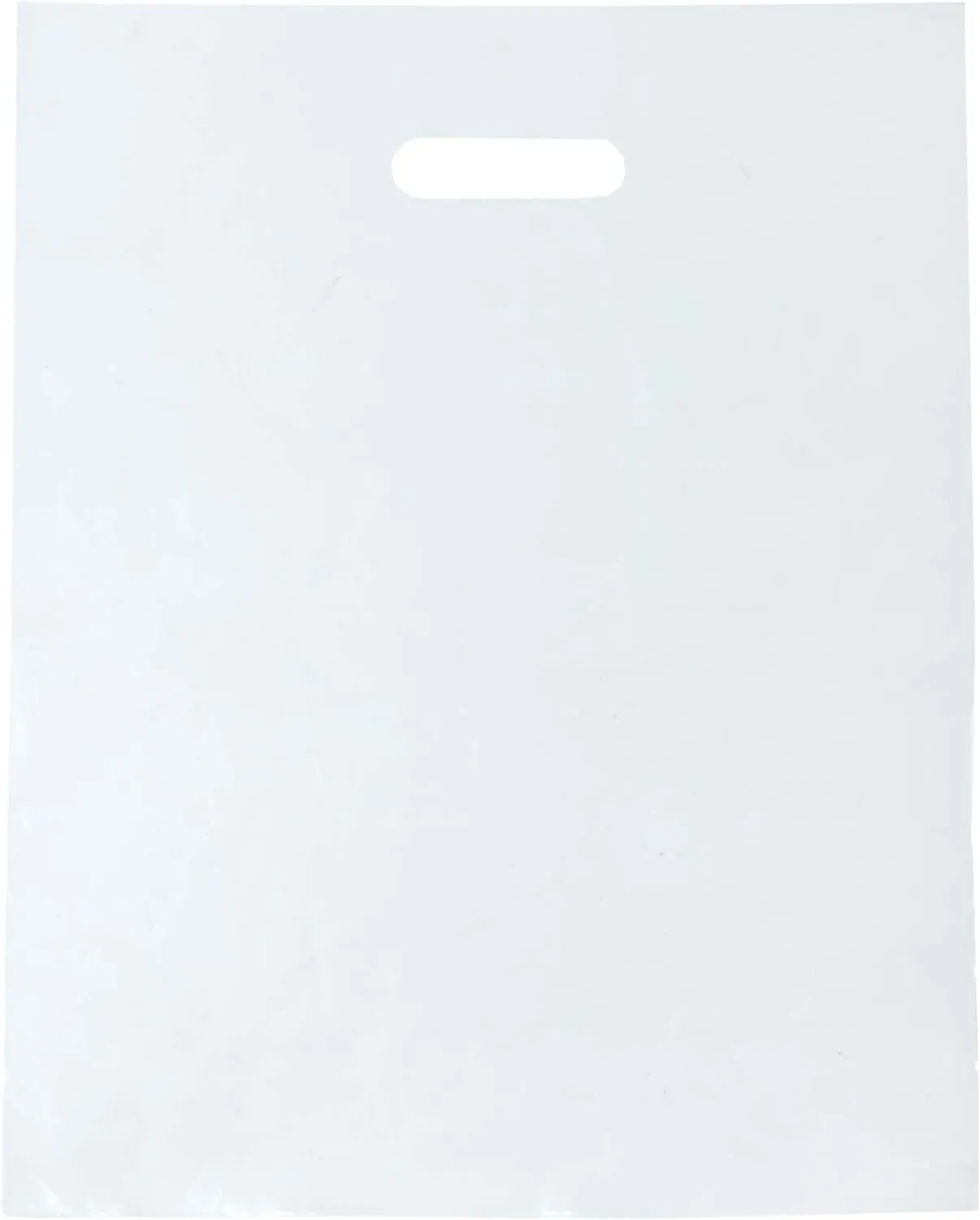 100 Clear Plastic Merchandise Bags With Handles 9"x12" 1.25Mil Thick Glossy Retail Shopping Bag for Small Business, Boutique, Clothing, Trade Show, and Gifts