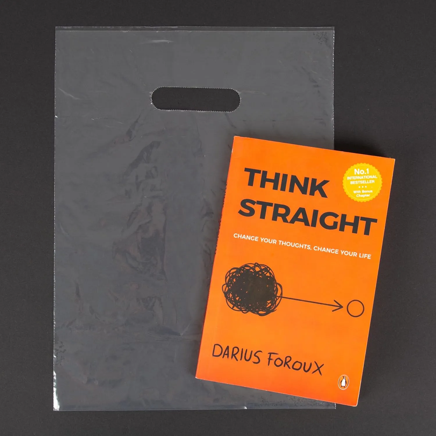 100 Clear Plastic Merchandise Bags With Handles 9"x12" 1.25Mil Thick Glossy Retail Shopping Bag for Small Business, Boutique, Clothing, Trade Show, and Gifts
