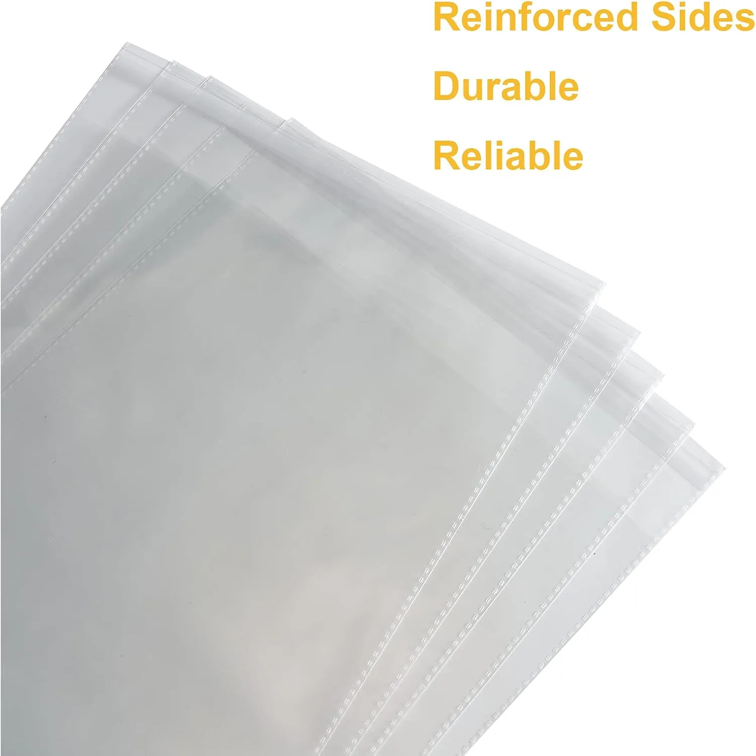 100 Count 11x14 Inch Clear Poly Bags for Packaging Clothing Shirts Self Seal Cellophane Plastic Bags