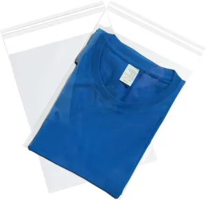 100 Count 11x14 Inch Clear Poly Bags for Packaging Clothing Shirts Self Seal Cellophane Plastic Bags