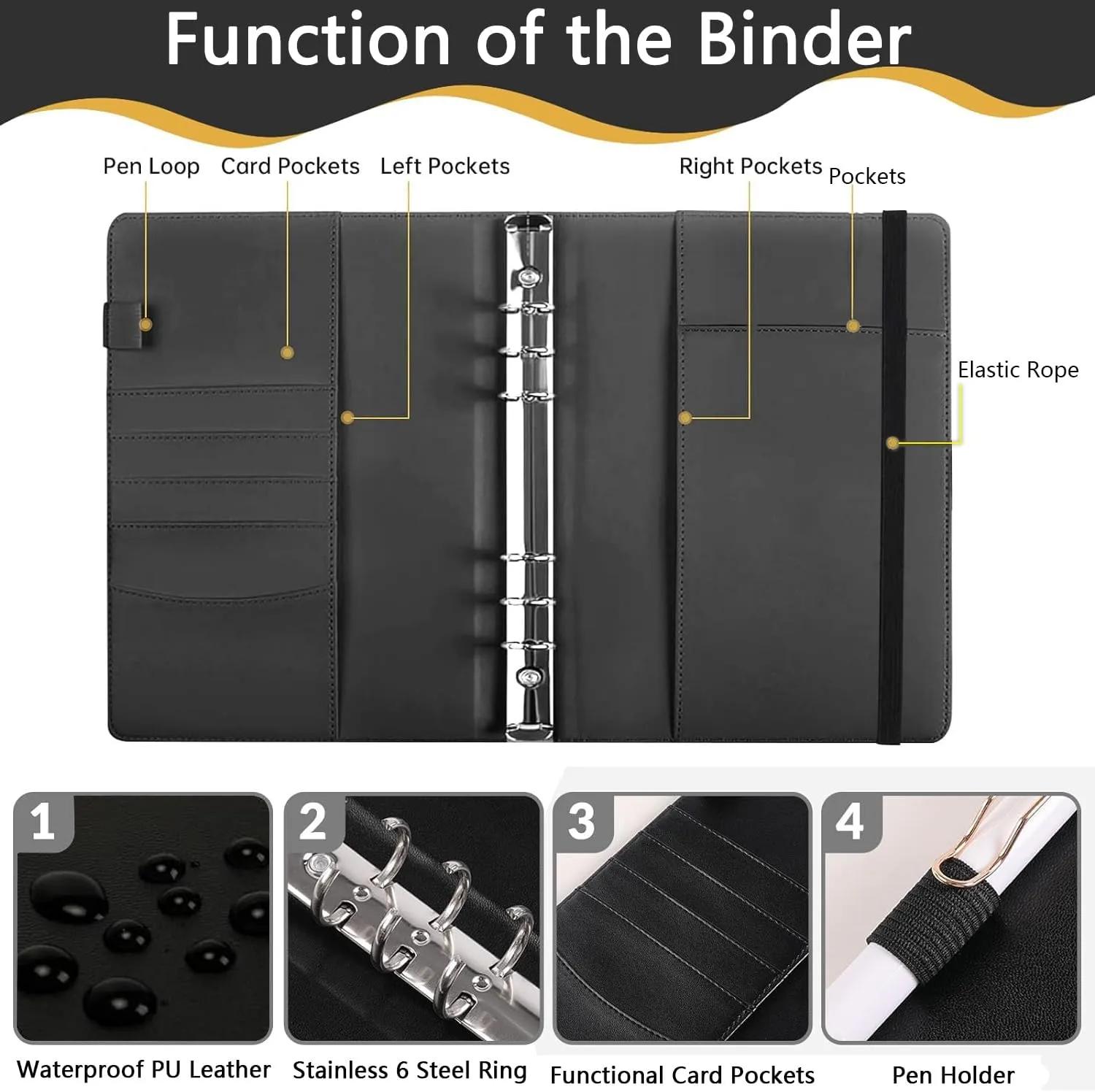 100 Envelopes Money Saving Challenge, A5 Budget Binder with Cash Envelopes & 3 Budgeting Planner Trackers to Save $5,050 Money ，Savings Challenge Book for Organizer, Panda in Water