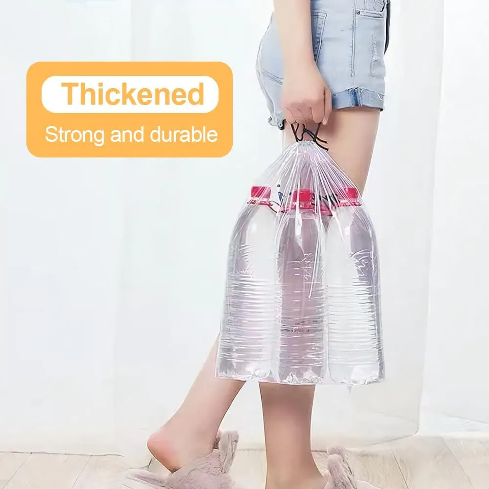 100 Pcs Transparent Drawstring Travel Shoe Bags for Travel Plastic Shoes Bag Clear Plastic Drawstring Bags Dust Bags Shoe Bags for Storage Travel Purses(Transparent, 16" x 11.8")