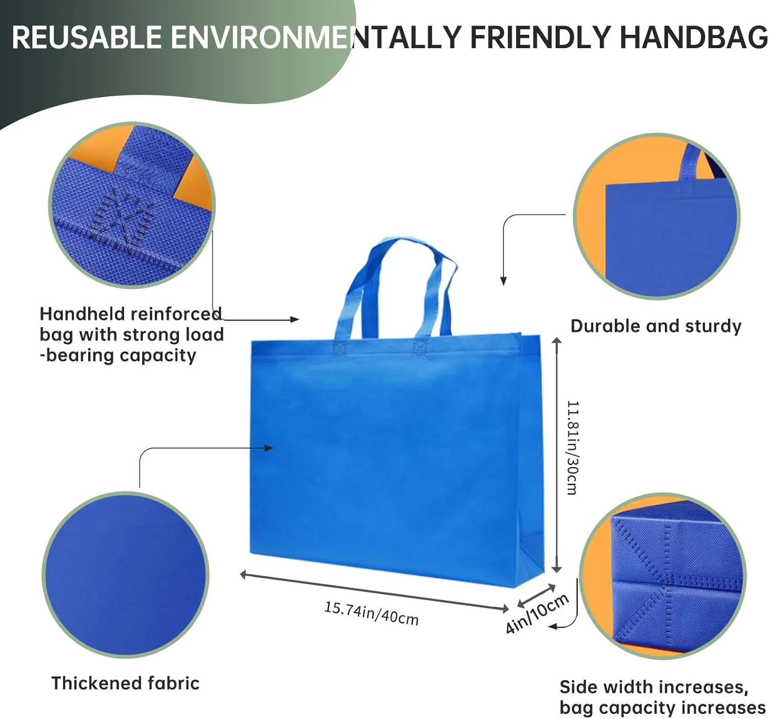 100 Reusable Shopping Bags custom bags with logo-Ideal for Company Promotions, commercial advertising,grocery bags