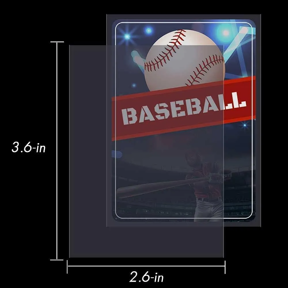 1000 Counts Card Sleeves Top Loaders for Trading Cards, Penny Soft Sleeves Baseball Card Sleeves Protectors Fit for Sports Cards, Football, Game Card