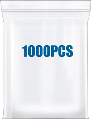 1000PCS 3"x4" Clear Plastic Resealable Poly Zip Bags Lock Baggies For Packaging Jewelry Bag Durable Thick 2.4 Mil