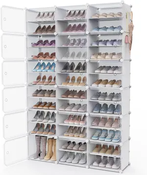 12-Tier Shoe Storage, 72 Pairs Portable Shoe Rack Organizer for Closet Entryway Shoe Storage Cabinet with Door Shoes Storage Organizers Shelf Shoe Rack Cabinet Stackable for Closet Entryway Bedroom