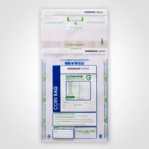 12x22 Large Coin Bag Plastic Cash Deposit (Package of 50)