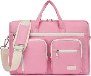 15-15.6 inch Laptop Shoulder Bag, for MacBook Pro 16, Hp Lenovo Dell 14 inch Waterproof Messenger Bag Case Sleeve (pink)