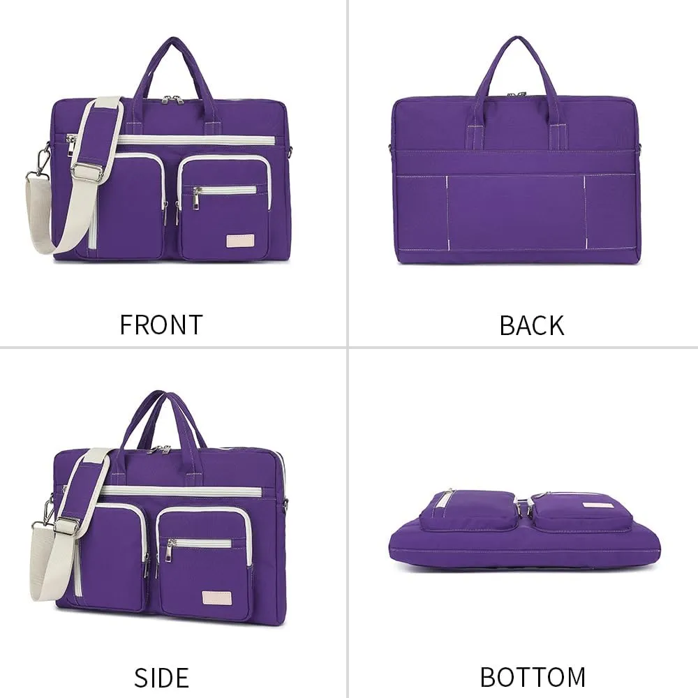 15-15.6 inch Laptop Shoulder Bag, for MacBook Pro 16, Hp Lenovo Dell 14 inch Waterproof Messenger Bag Case Sleeve (purple)