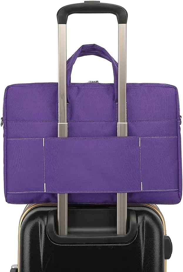 15-15.6 inch Laptop Shoulder Bag, for MacBook Pro 16, Hp Lenovo Dell 14 inch Waterproof Messenger Bag Case Sleeve (purple)
