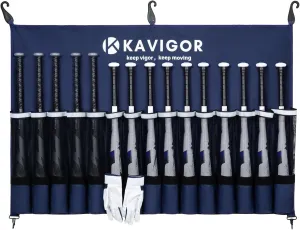 15-Bat Baseball/Softball Dugout Organizer - 900D Military-Grade Fabric & Reinforced Hooks, Holds Bats/Gloves on Fence