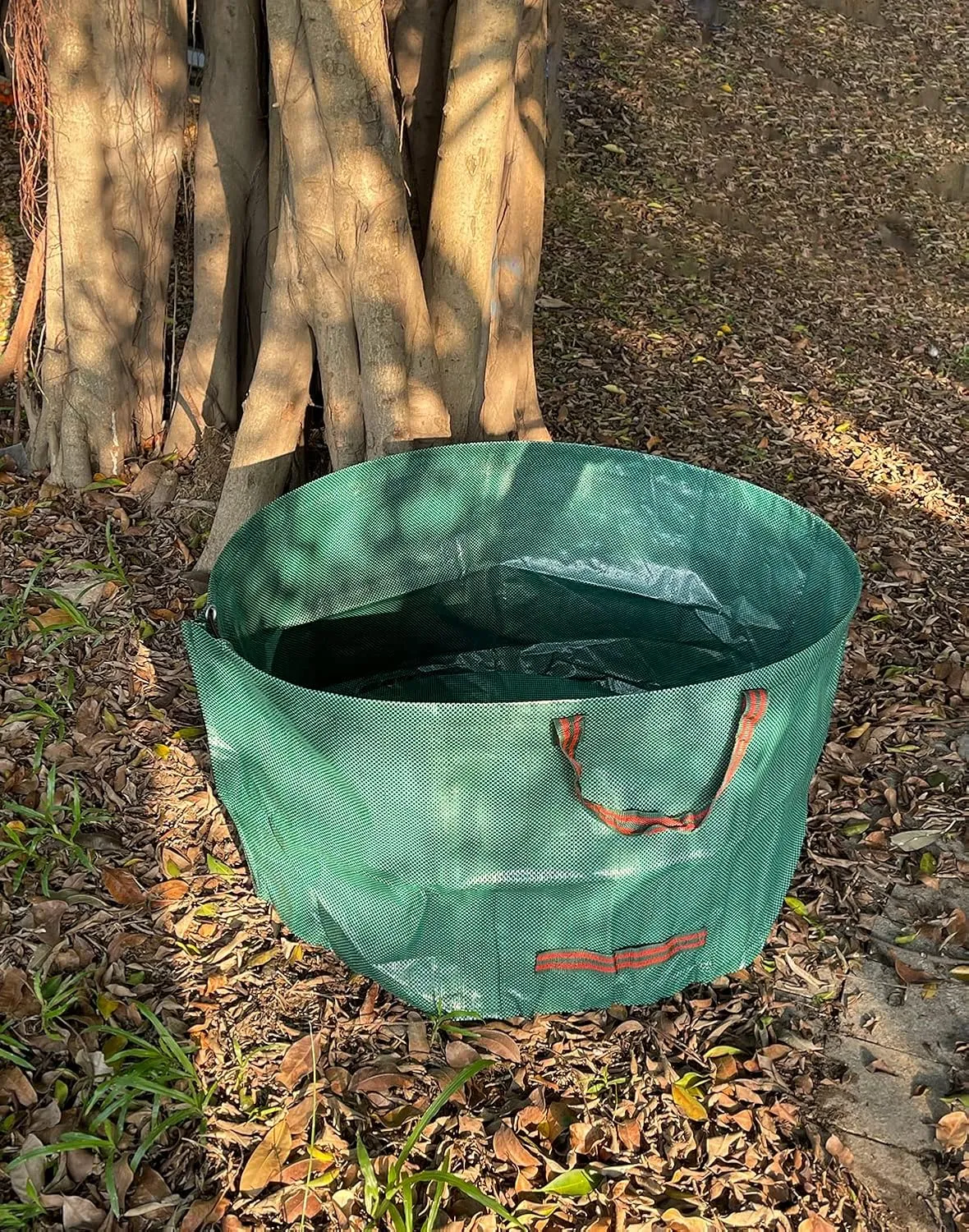 2-Pack 63 Gallons Lawn Garden Waste Bags Reusable.Collapsible Bags with 3 Reinforced Handles for Lawn Yard Pool Plant Trash Trimming Gardening Trash Containers