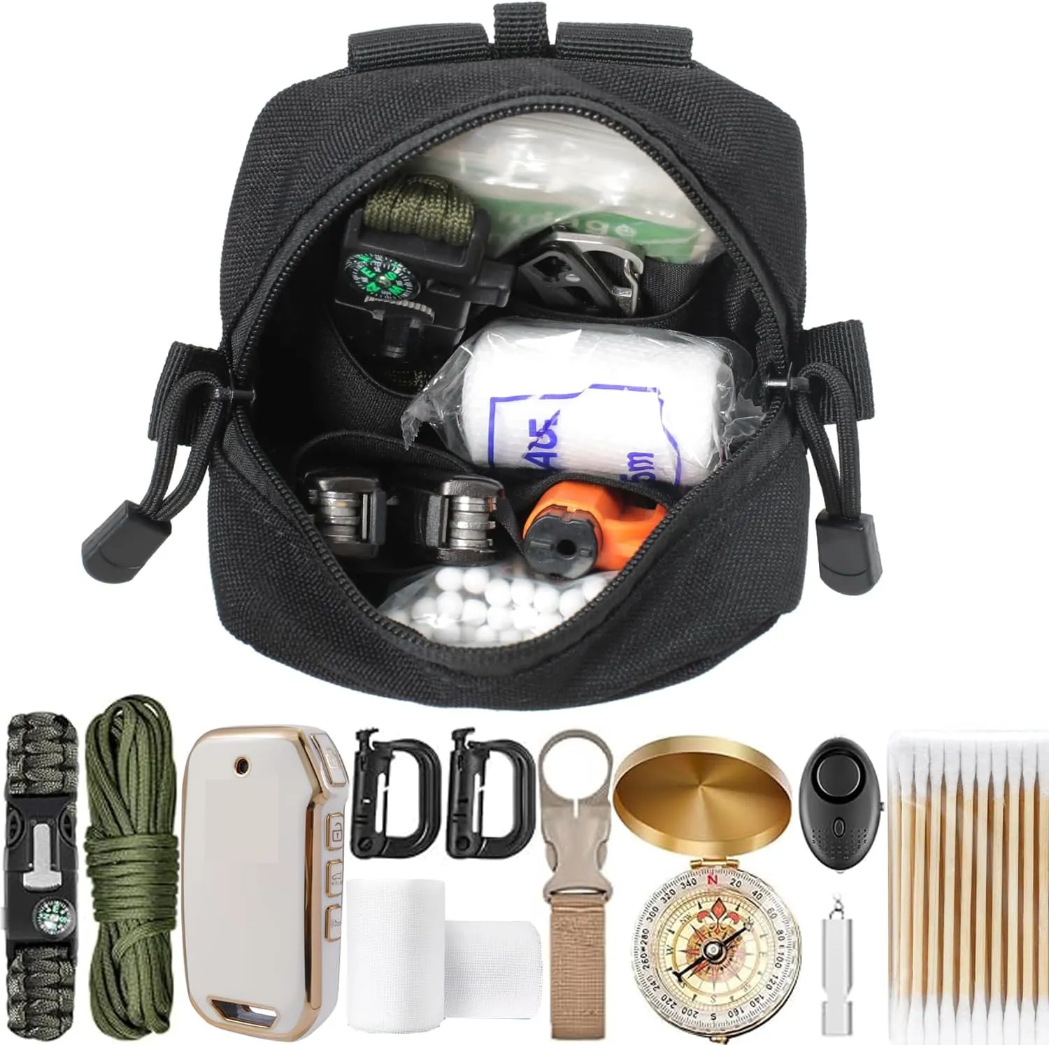 2 Pack Mini Tactical Molle Compact Ammo Pouch - General Purpose Admin Pouches Small Admin Molle Pouches EDC Tool Utility Multi-Purpose Waist Belt Pouch