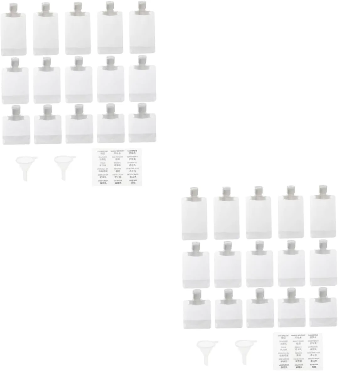 2 Sets Lotion Bag Storage Bags Travel Bag Travel Squeeze Bags Portable Essential Oil Clamshell