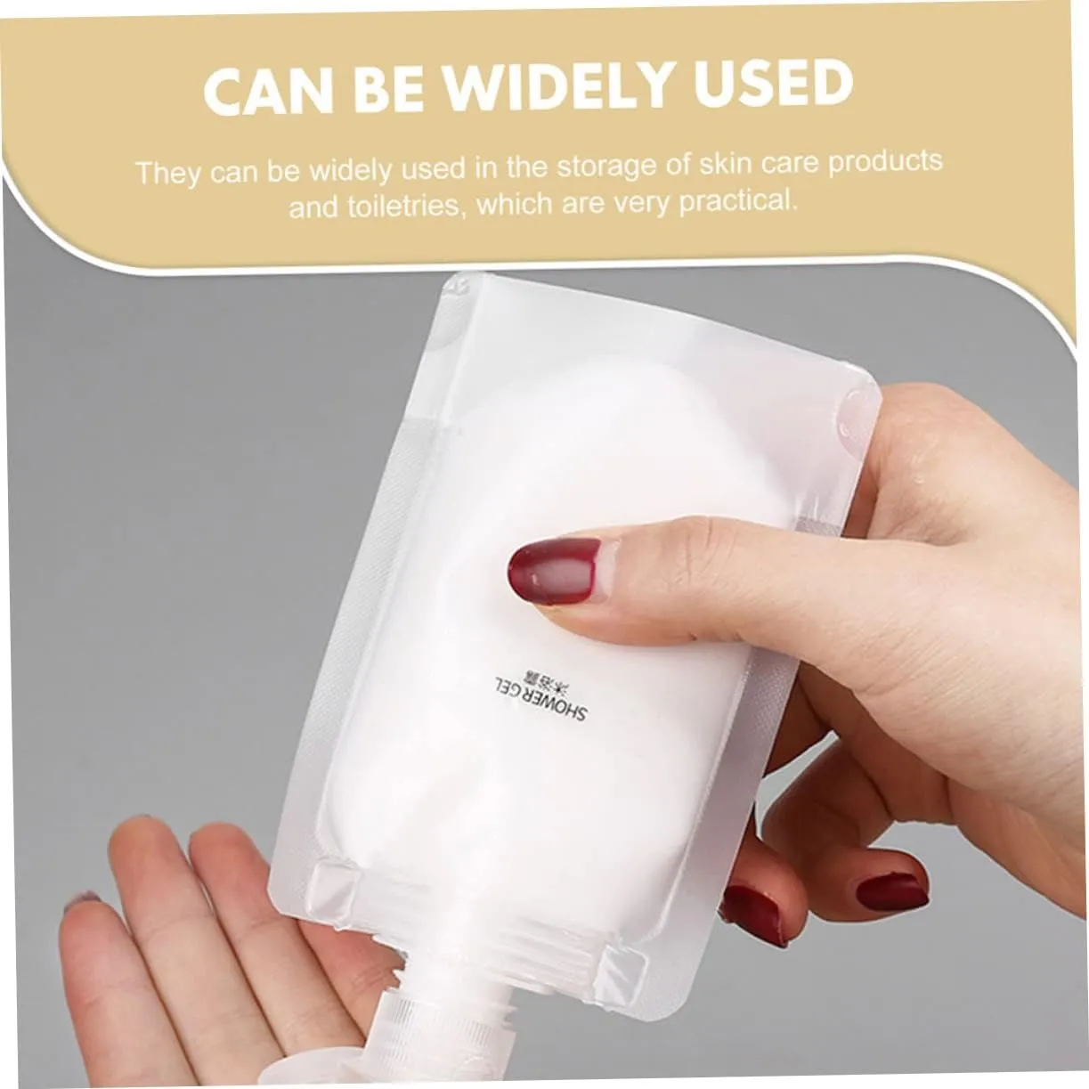 2 Sets Lotion Bag Storage Bags Travel Bag Travel Squeeze Bags Portable Essential Oil Clamshell