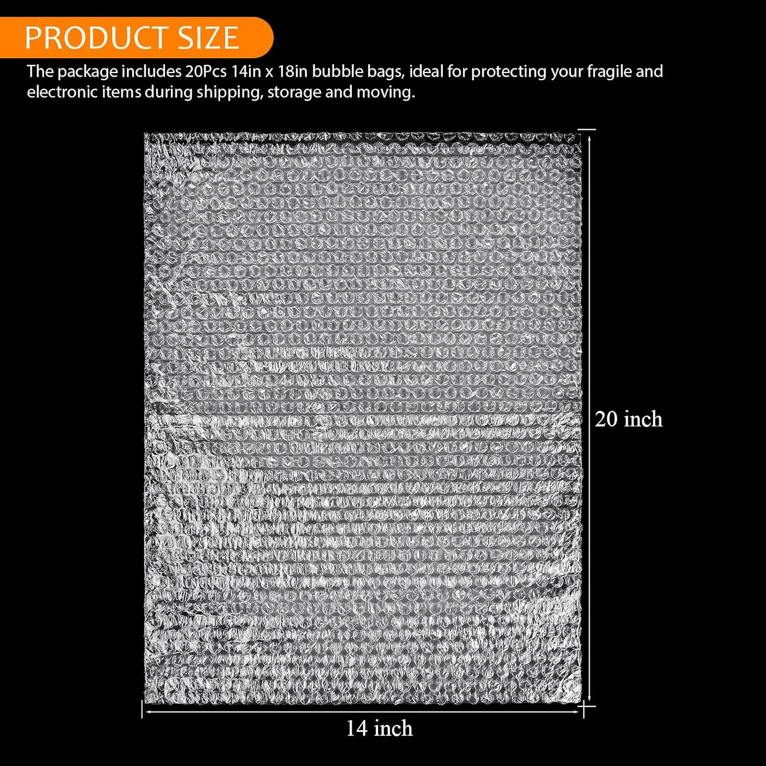 20 Pcs Bubble Out Bags 16" x 20", Clear Bubble Pouches Wrap bag, Double Walled Shockproof Bubble Cushioning Wrap for Moving,Shipping and Storage, Pcaking Supplies for Glasses, China and Dishes