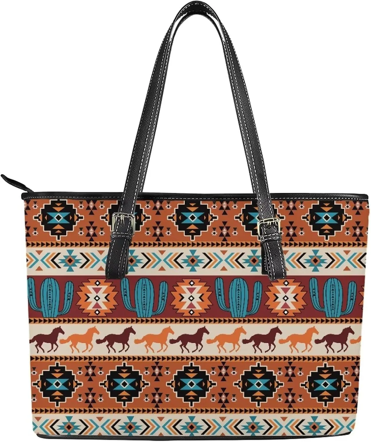 2024 Western Aztec Print Handbags For Women Purses And Handbags 2 Piece Tote Bag Large Capacity Travel Totes