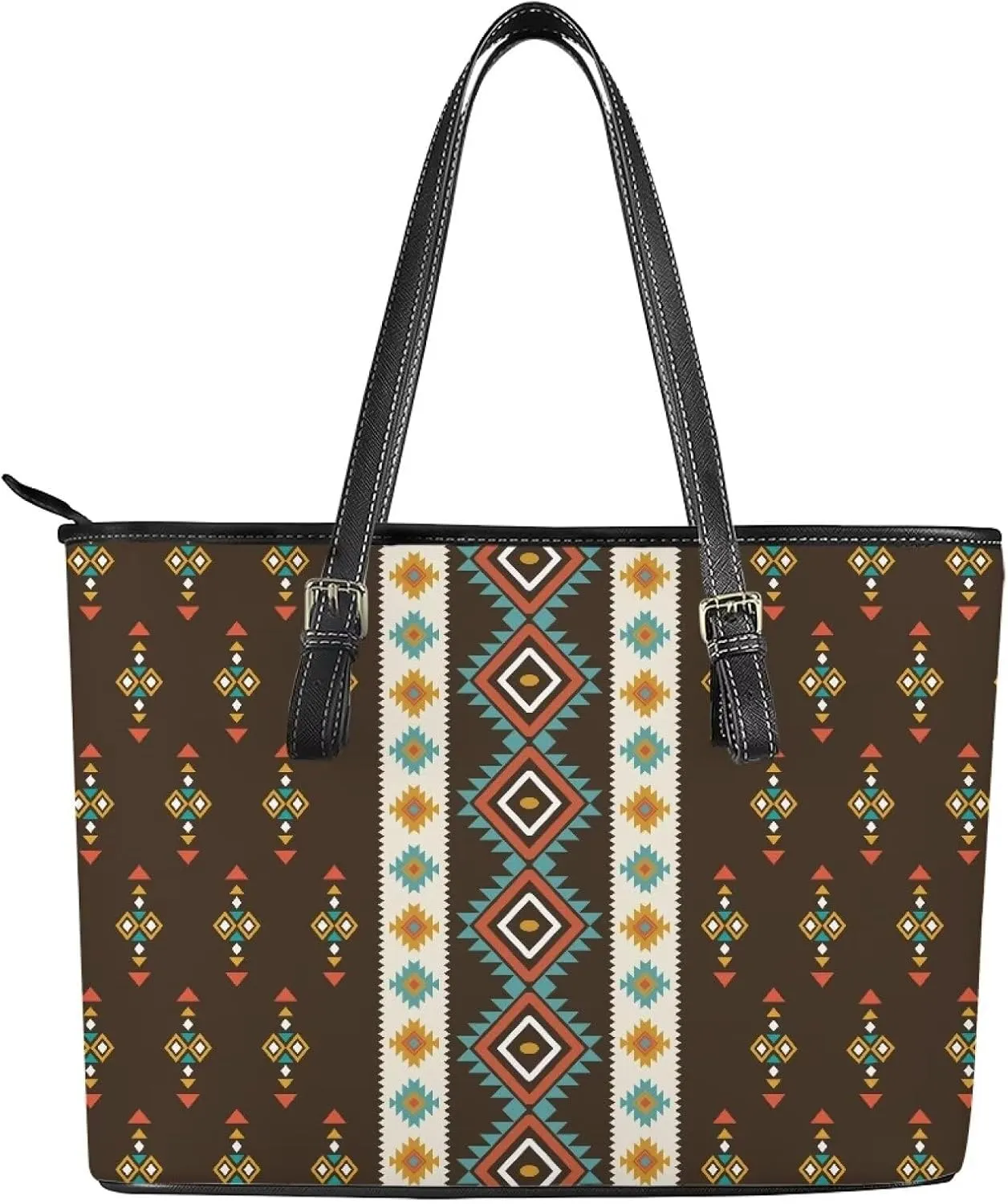 2024 Western Aztec Print Handbags For Women Purses And Handbags 2 Piece Tote Bag Large Capacity Travel Totes
