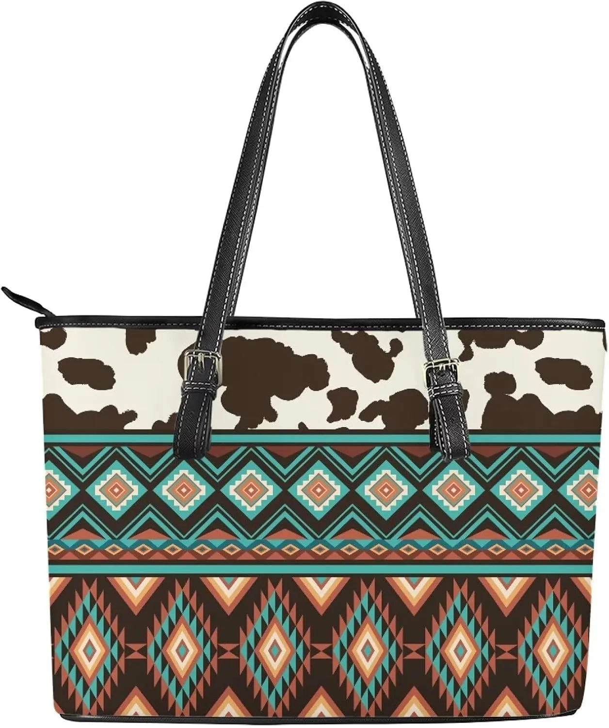 2024 Western Aztec Print Handbags For Women Purses And Handbags 2 Piece Tote Bag Large Capacity Travel Totes