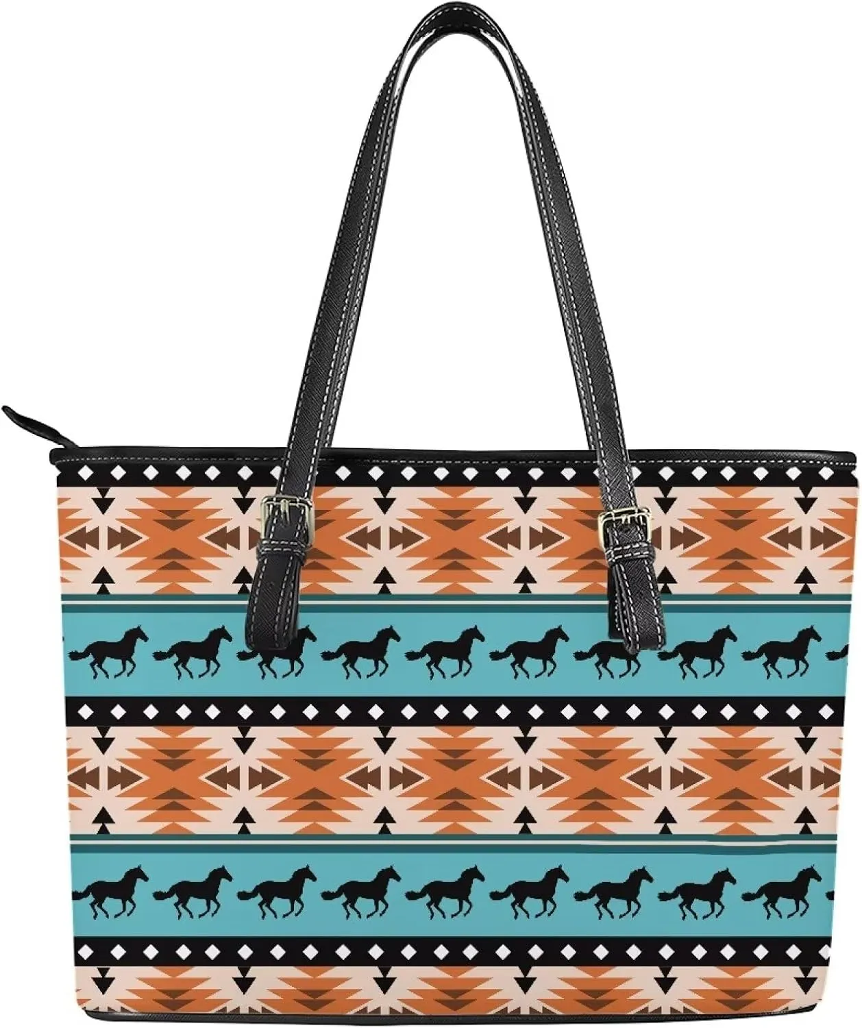 2024 Western Aztec Print Handbags For Women Purses And Handbags 2 Piece Tote Bag Large Capacity Travel Totes