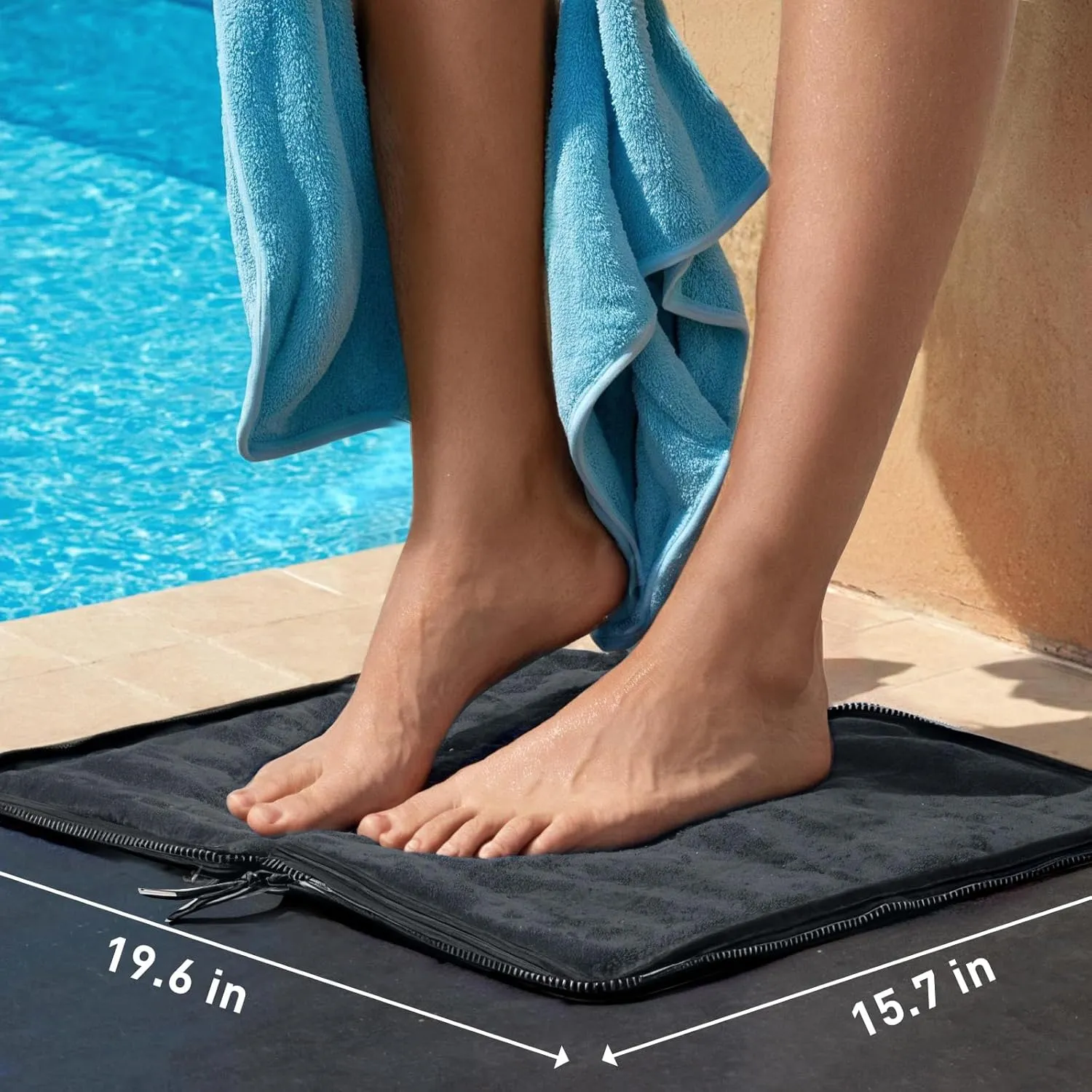 2IN1 Wet Bag, Wet Bag for Swimsuit Embedded Towel,Waterproof Swimsuit Bag,Wet Clothes Bag,Cloth Diapers,Dry Bag Gym Beach Pool Travel Essentials Machine Washable