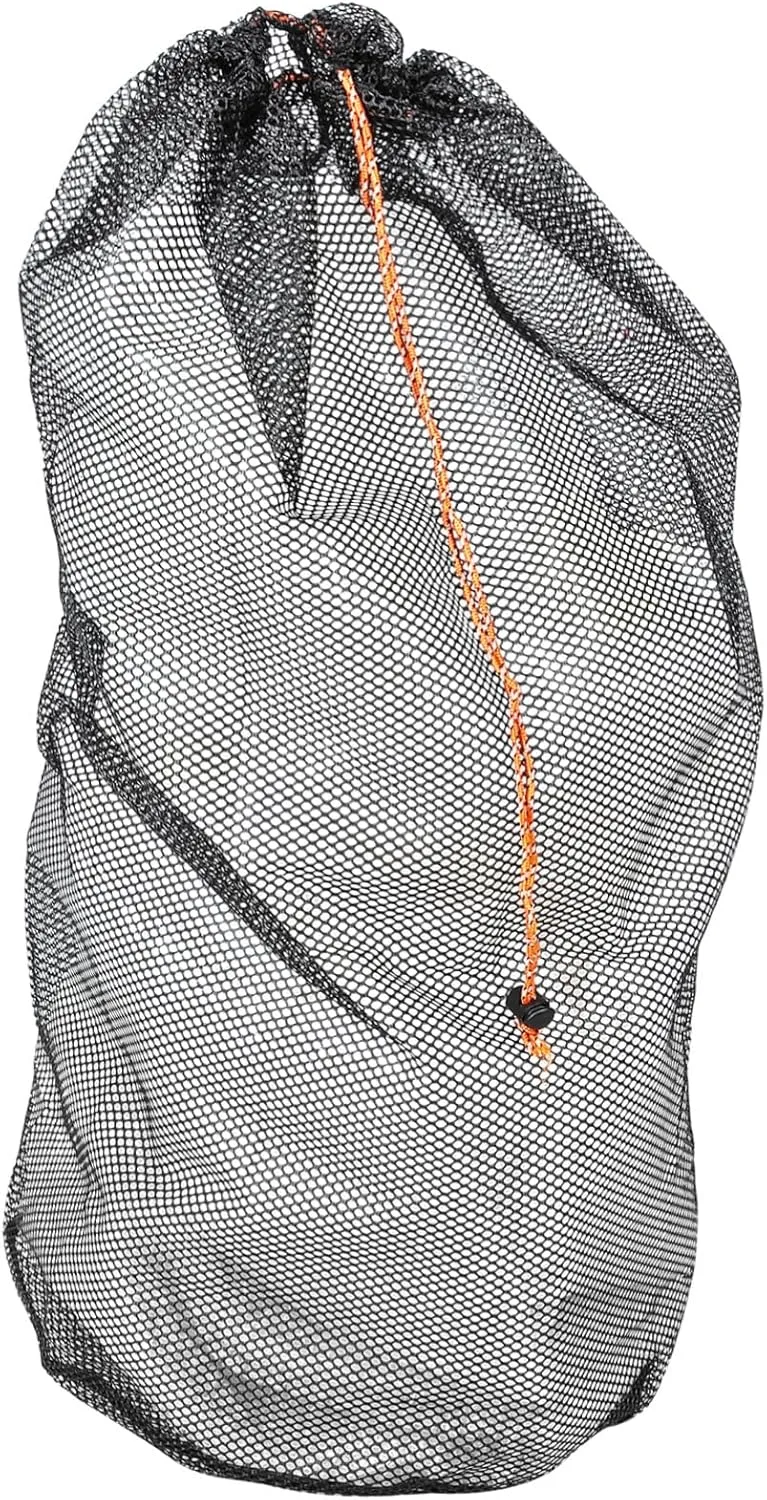 2pcs Duffle Bag for Camping Heavy Duty Drawstring Sack Travel Clothes Organizers Mesh Fabric