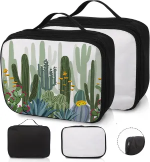 2pcs Sublimation Blanks Makeup Bag,Sublimation Blanks Cosmetic Bag Makeup Bag Bulk Travel Toiletry Bag With Zipper Pouch Insulated Lunch Bag Heat Transfer Removable Sublimation Bags for DIY Craft