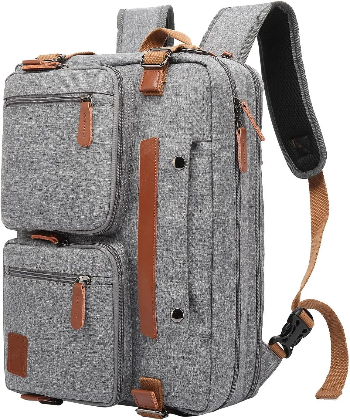 3 in 1 Computer Backpack for Men - 17.3 Inch Laptop Work Bag, Briefcase - Grey