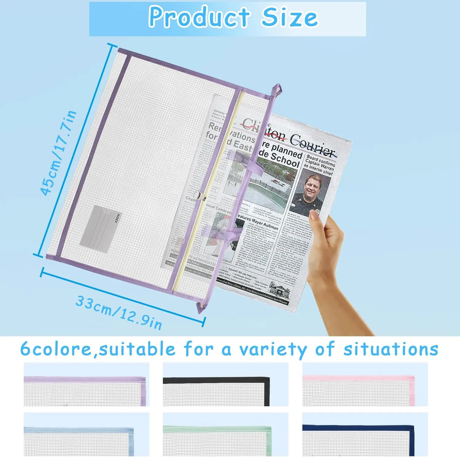 3 Pcs A3 Project Bag for Quilting Craft Storage with Handles for Art Bag Tote Bag File Carrying Bag Storage Bag
