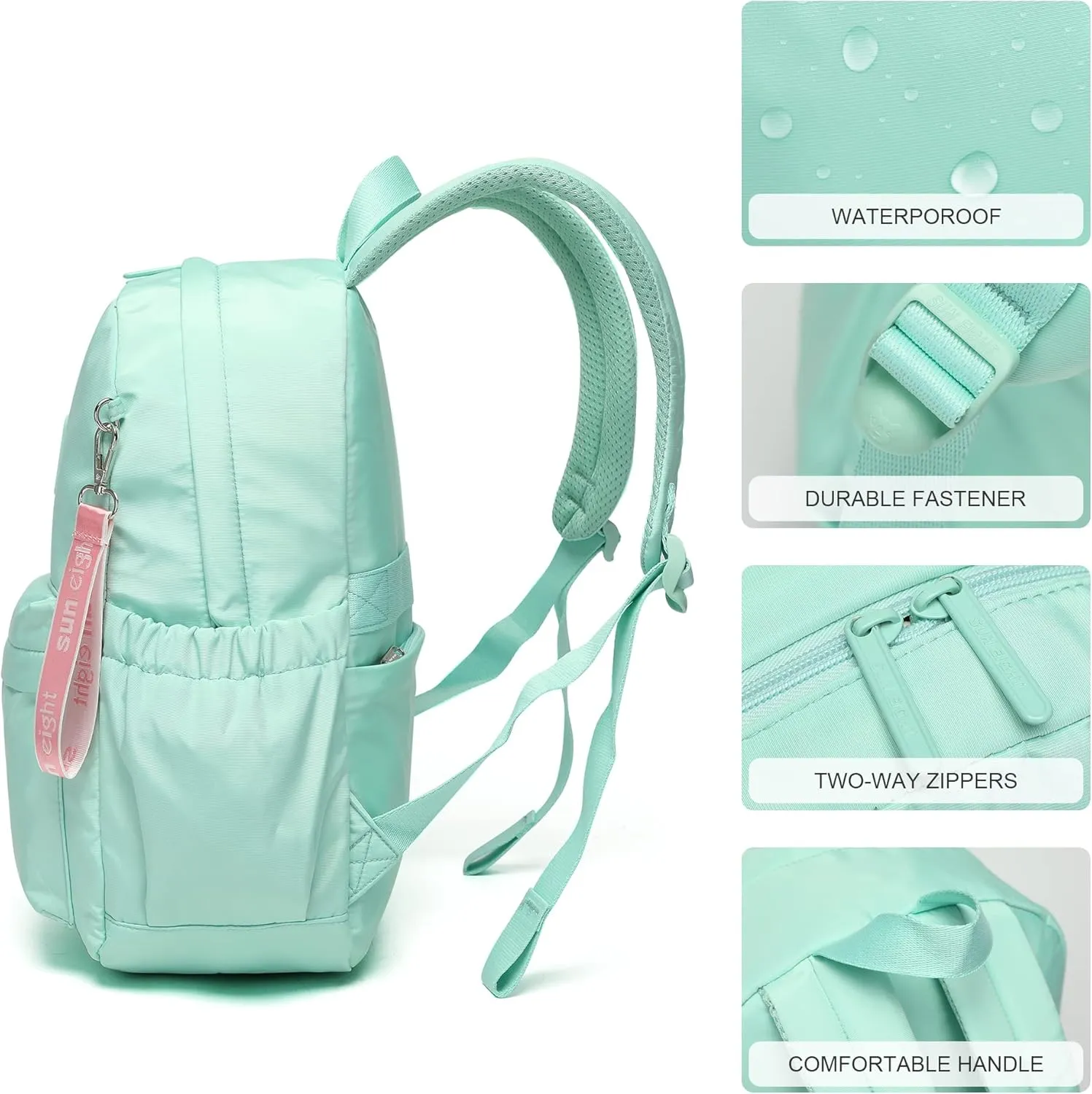 30L Girls School Backpack Waterproof Large Capacity-Lightweight Travel Bookbag for Elementary Students Ages 6-18 Years Old,Durable Toddler Backpack for Kids (Green)