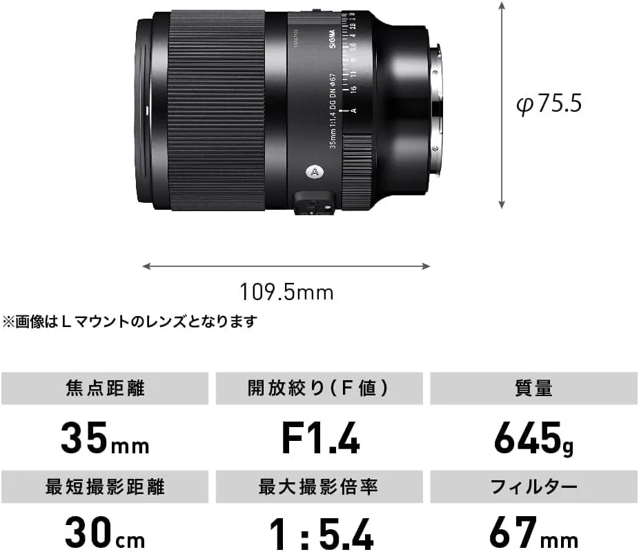 35mm F1.4 DG DN for Sony E Mount