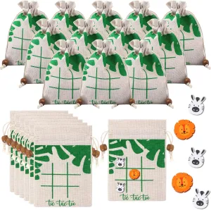 36 Set Tic Tac Toe Game Bulk for Kids Tic Tac Toe Jungle Animals Tic Tac Toe Game Bulk Safari Animal Games for School Exchange Gift for Classroom Prizes Party Favors