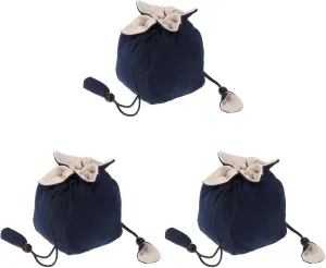 3pcs Cotton Linen Teapot Bag Teacups Bag Teapot Storage Bag Teaware Storage Bag Clothes Bags for Storage Drawstring Storage Bag Teabags Teacup Bag Travel Cotton and Linen Tea Set