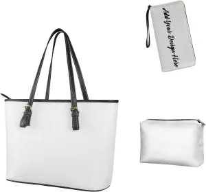 3Pcs Tote Bags Set Top Handle Satchel Purse Clutch Purse Wallet Women Wristlet Gifts for Mother Girlfriend Sister