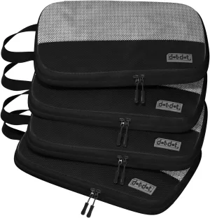 4pc Medium Compression Packing Cubes for Travel - Luggage Packing Organizers - Travel Packing Cubes for Suitcases