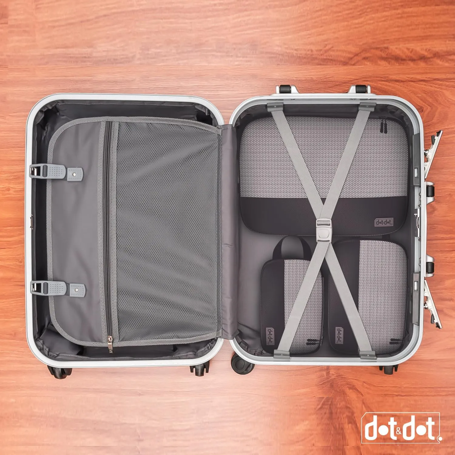 4pc Medium Compression Packing Cubes for Travel - Luggage Packing Organizers - Travel Packing Cubes for Suitcases