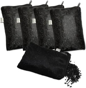 5 lbs Coconut Shell Granular Activated Charcoal Carbon in 5 Mesh Media Bags for Aquarium Fish Pond Tank Canister Filter GAC-5P