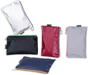 5-Pack Lightweight Polyethylene Pouch for Cosmetic, Toiletry, Gym, Travel, Purse, Tools and organizing Invoice 8.7’’ X 5.5” (TYPE A)