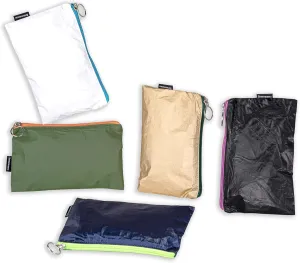 5-Pack Lightweight Polyethylene Pouch for Cosmetic, Toiletry, Gym, Travel, Purse, Tools and organizing Invoice 8.7’’ X 5.5” (TYPE B)