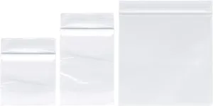 500 Pack 2 Mil Clear Plastic Reclosable Bags, 3 Assorted Sizes, 2x2 2x3 5x5 Inch Clear Durable Plastic Resealable Zipper Baggies for Jewelry, Beads, Pill,Snack, Storage, Shipping & Packaging