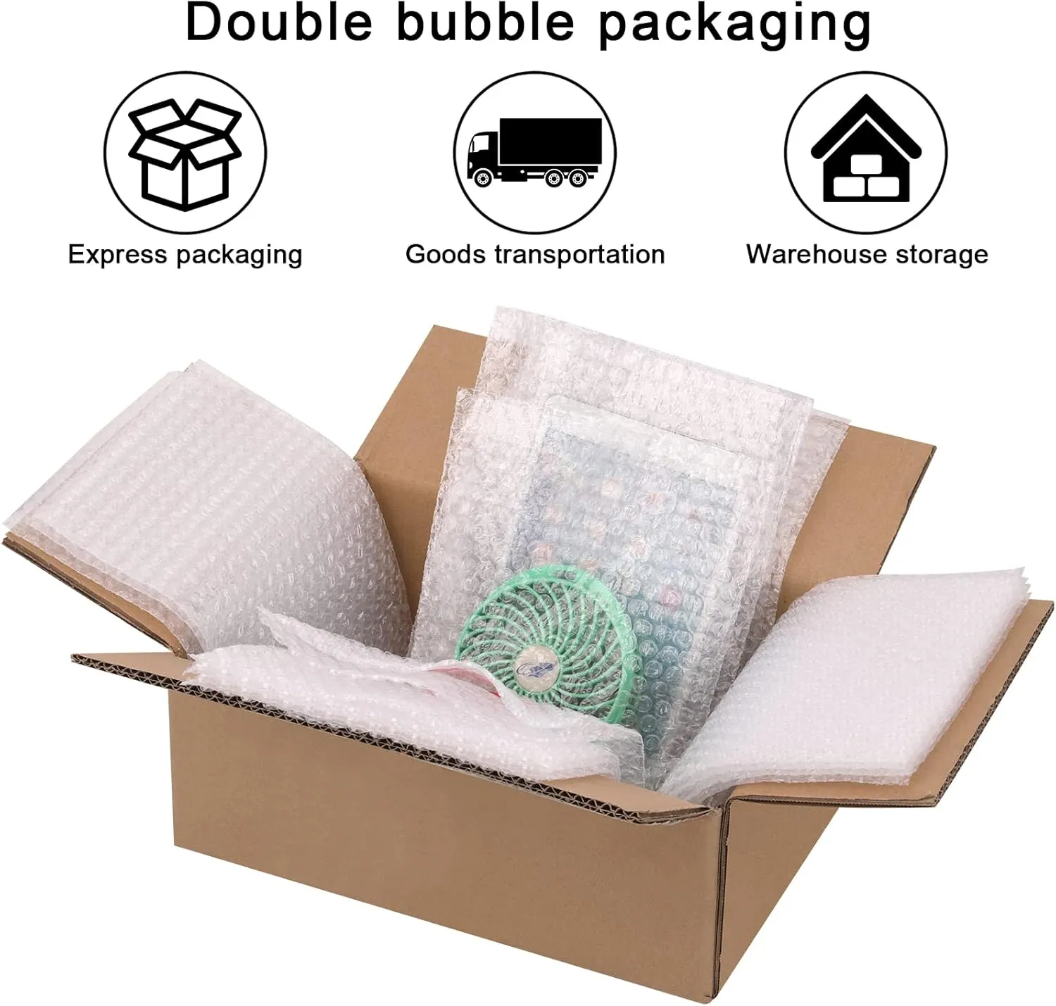 50Pcs Bubble Out Bags Pouches 8"x 10" Bubble Pouches Cushioning Packaging Bags, Double Walled Cushioning Bags Thickening Shockproof Foam Bags for Moving, Shipping, and Storage