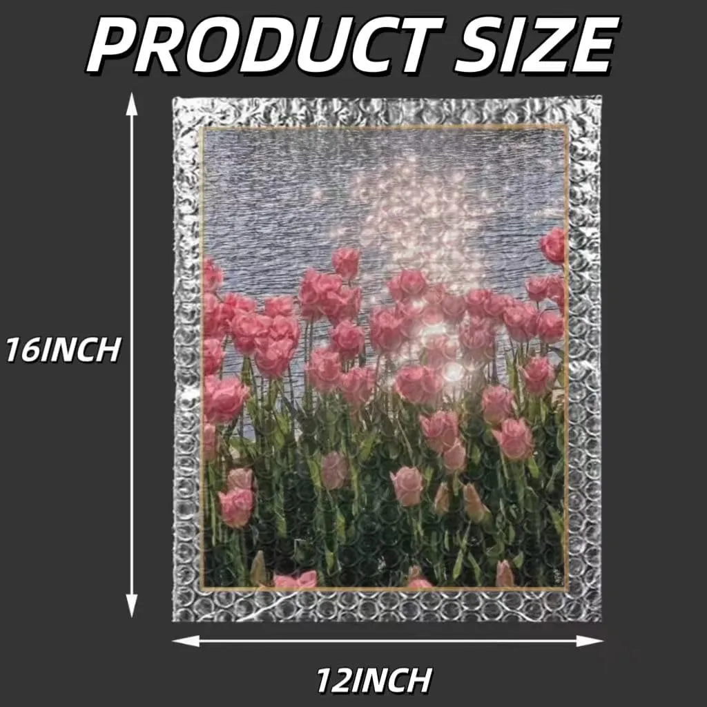 50Pcs Clear Bubble Out Bags, 12"×16" Bubble Pouches Wrap Bag, Double Walled Bubble Cushioning Bags for Moving and Storage, Shipping and Packing Supplies for Dishes Glasses Plates