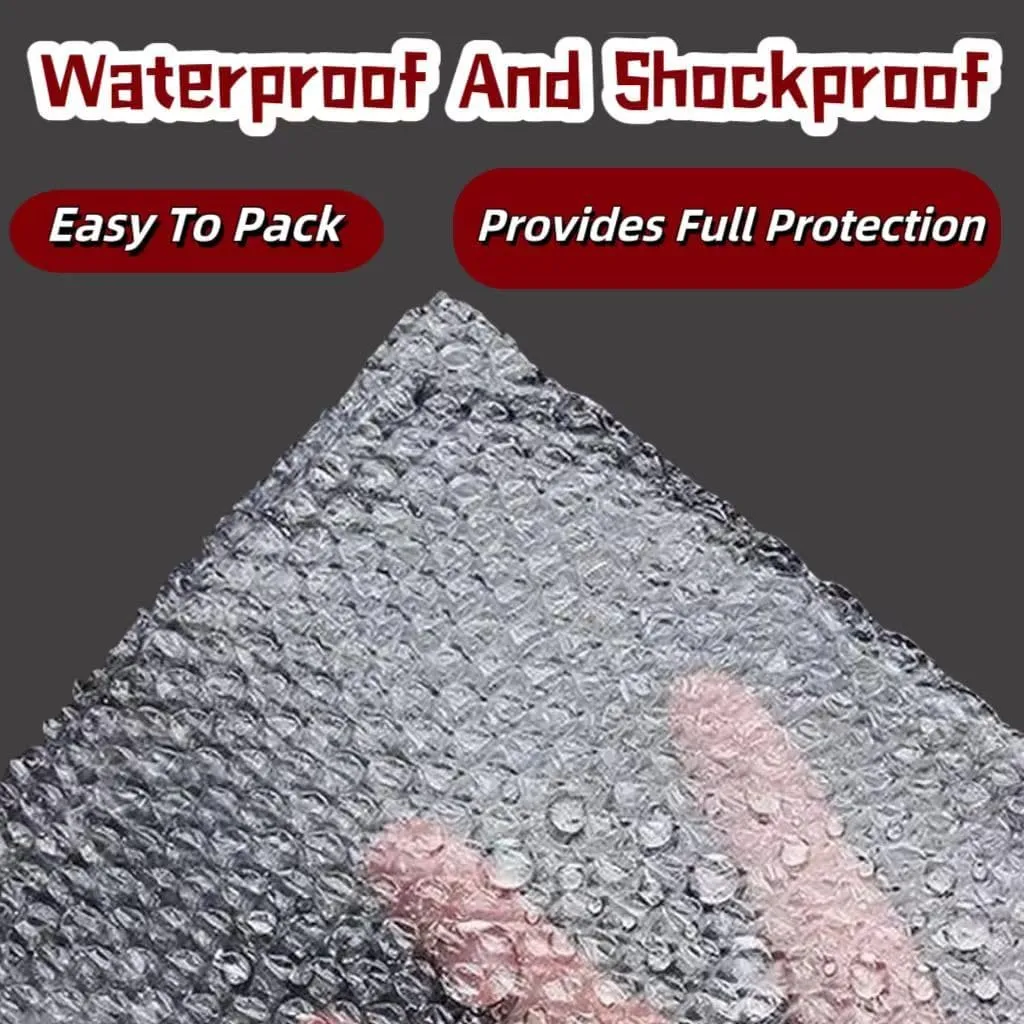 50Pcs Clear Bubble Out Bags, 12"×16" Bubble Pouches Wrap Bag, Double Walled Bubble Cushioning Bags for Moving and Storage, Shipping and Packing Supplies for Dishes Glasses Plates