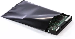 5" x 8" x 4 mil Black Plastic Conductive Bags (Pack of 100)