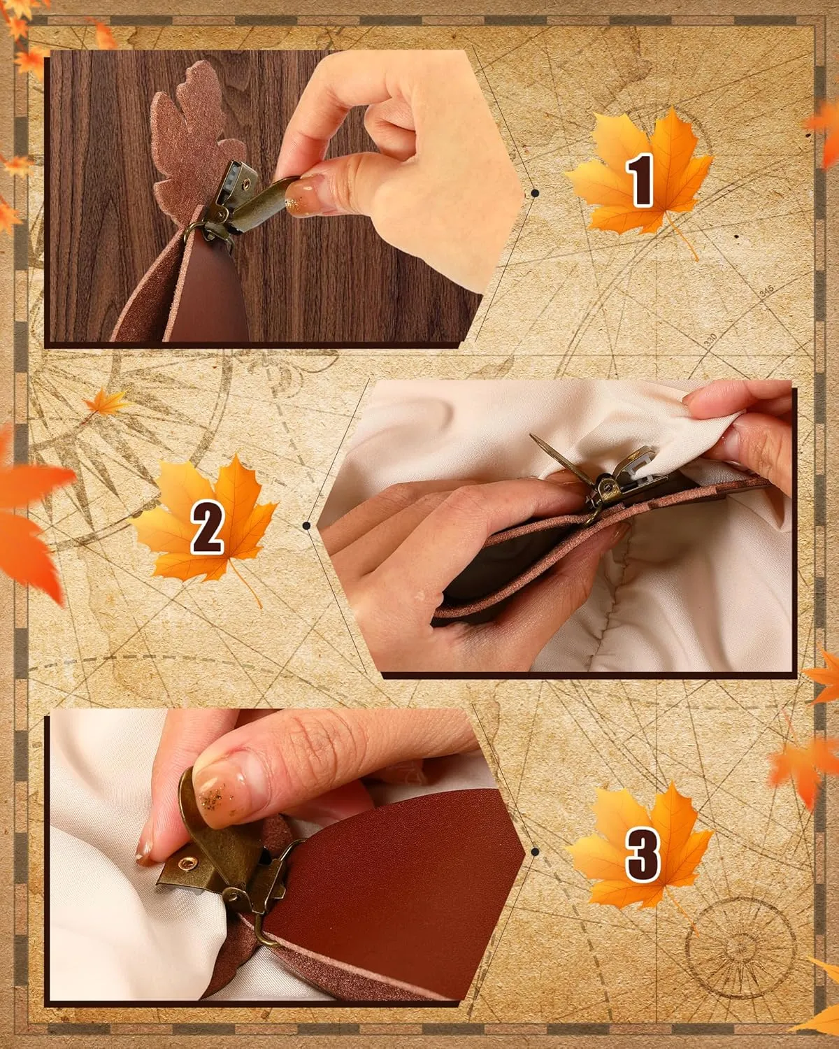 6 Pcs Women Renaissance Accessories Leaf Belt Bag Medieval Viking Belt Potion Bottles Leather Skirt Hikes