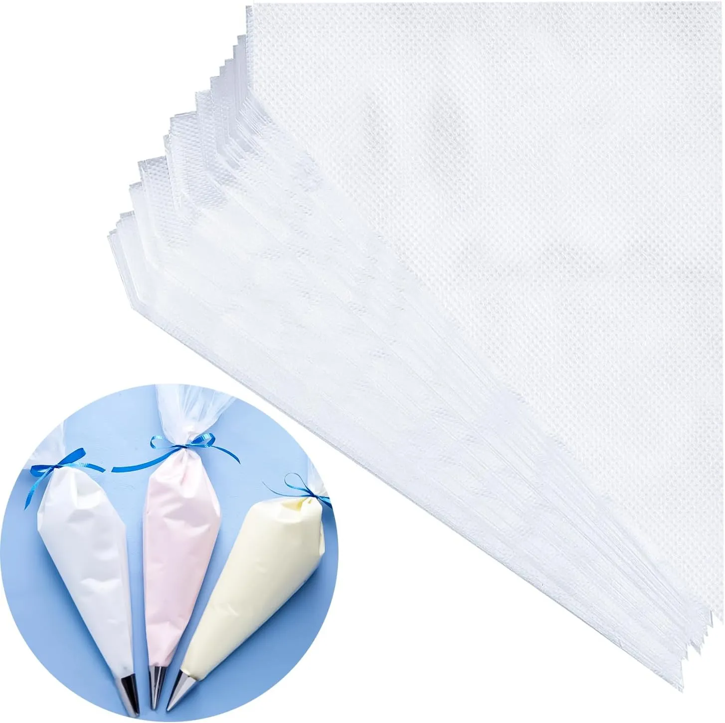 600PCS Piping Bag 12 Inch Disposable Cake Decorating Bag, Anti Burst Pastry Bags, Icing Piping Bags for Frosting for Cakes and Cookies Decoration
